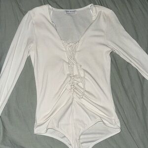 White long sleeve bodysuit Size S